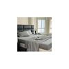Fitted Sheet, Double Size, 140 x 200 x 30 cm, Gray, 100% Cotton, Satin Weave