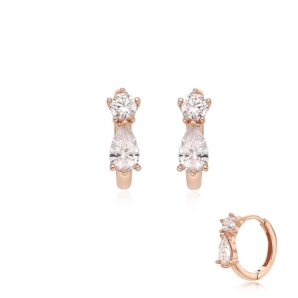 STONEHENGE Silver One-Touch Earrings Sc1435