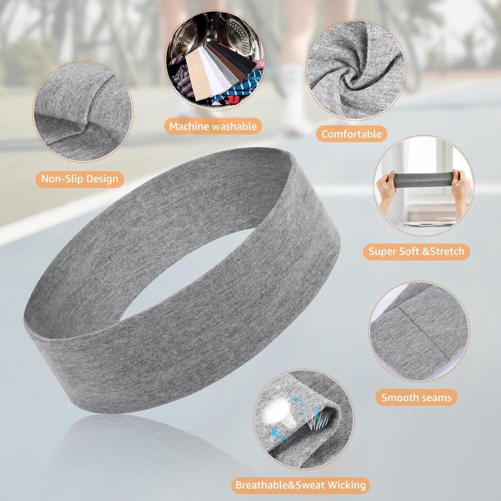 Elastic Cotton Headbands Headbands, Ladies Men, Solid Running, Fitness, Yoga Headbands, Stretch Makeup Hair Accessories