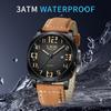 LIGE Men's Watch Original Brand Quartz Wristwatch Waterproof Luminous Watches For Men Stylish Design Leather Strap