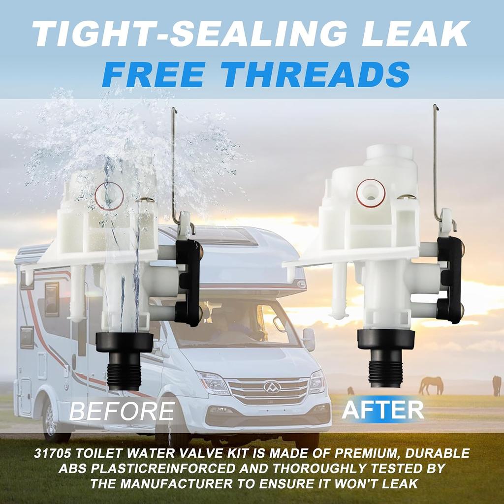 31705 31688 31653 RV Toilet Water Valve kit for Thetford