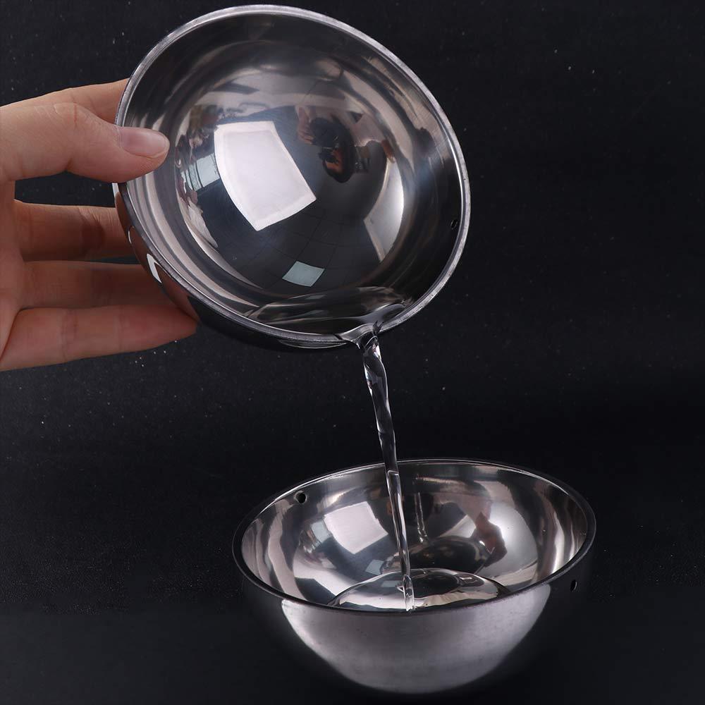 2pcs Puzzle Water From Above Bowl Toy Stainless Steel Gimmick Magic Toys Party Trick