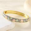 Floral Motifs Enamel Bracelet Zinc Zinc Zinc Alloy Dropped Glaze Bracelet  Traditional