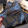 2025 New Paisley Print Small Square Scarf Simulated Silk Thin Neck Scarf Mature Style Sunscreen Headscarf For Women