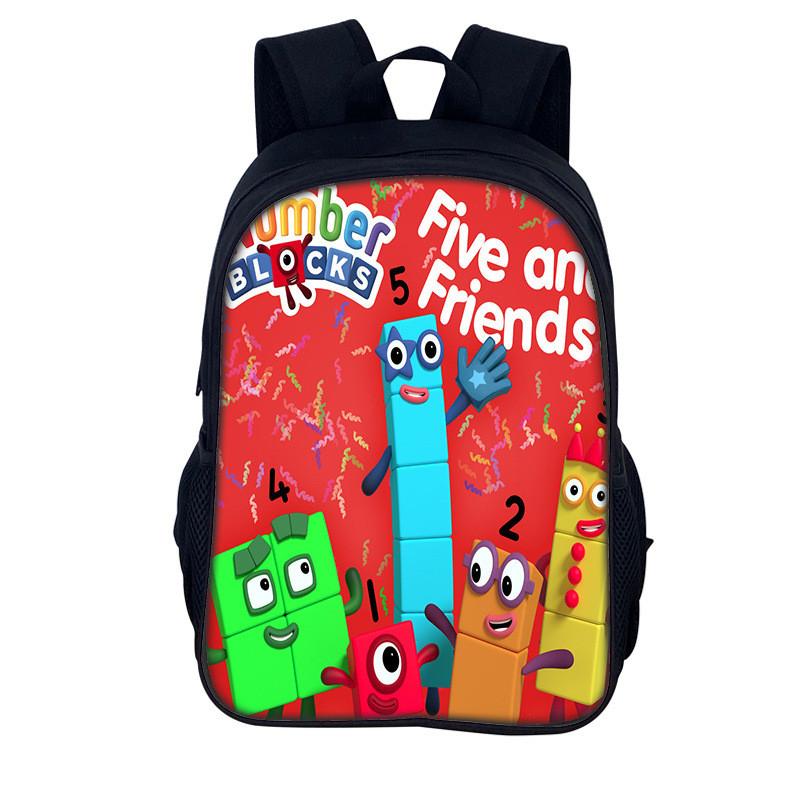 Детский рюкзак Numberblocks из дышащего нейлона для школы и учебы