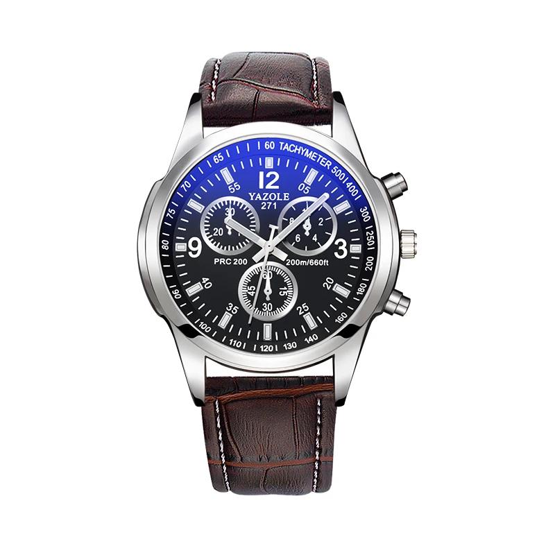Business Casual Men Watches YAZOLE Brand Luxury Quartz Wristwatch Fashion Luminous Leather Belt Male Clock erkek kol saati