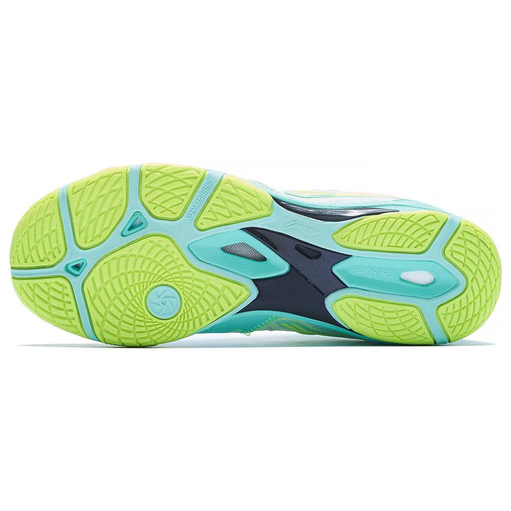 Li Ning Обувь для настольного тенниса с амортизацией, нескользящая, износостойкая, низкая, унисекс, флуоресцентный ярко-зеленый APPT009-4