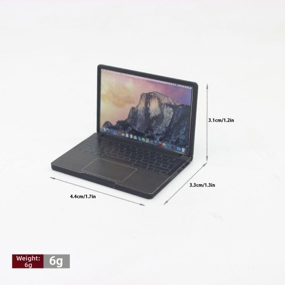 Mini 1/12 Dollhouse Miniature Computer 1:12 Laptop Computer  Room Furniture Decor