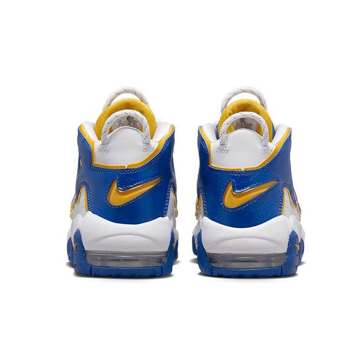 Nike Детские кроссовки Air More Uptempo GS Golden State Warriors White Game-Royal Yellow-Ochre DZ2759-141