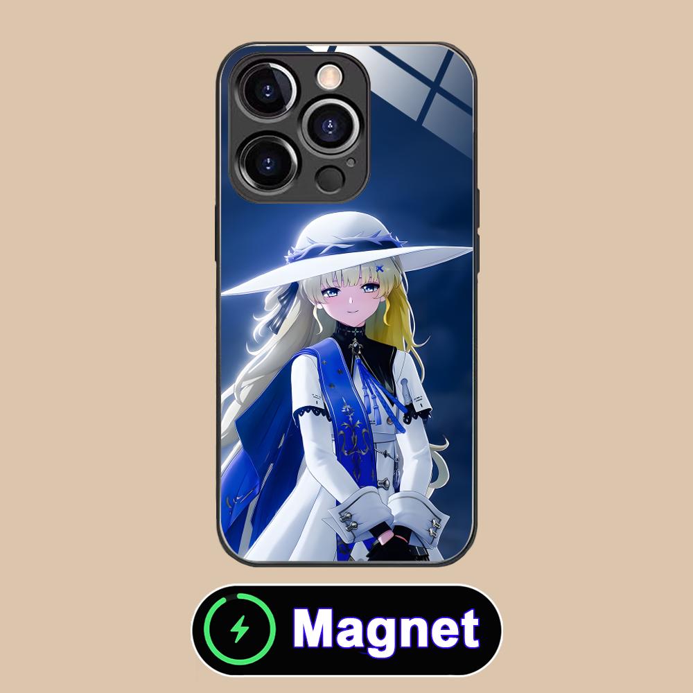 Чехол для мобильного телефона Wuthering Waves Phoebe Glass MagSafe для iPhone 17 16 15 14 13 12 11 Air Pro Max Plus Mini Цветная крышка