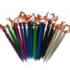 10pcs/set 18cm Aluminum Alloy Tent Pegs with Rope Stake Camping Hiking Equipment Outdoor Traveling Tent Accessories