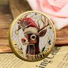 Christmas Santa Coins Double-sided Alloy Collectible Coin Colorful Pattern Festive Souvenir Coin for Christmas Eve Boxes New Year Gift