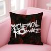 Горячая Рок-группа My Chemical Romance Наволочка Противопылевой Клещ Наволочка Невидимая Молния Шелковистый Короткий Плюш Чехол на Подушку Дивана