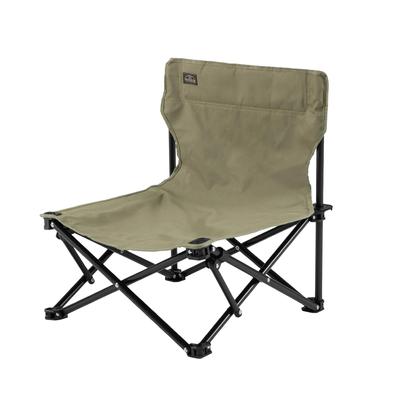 Компактный складной стульчик BUNDOK Low Chair Camp, в комплекте чехол из полиэстера и стали, цвет хаки BD-117KA