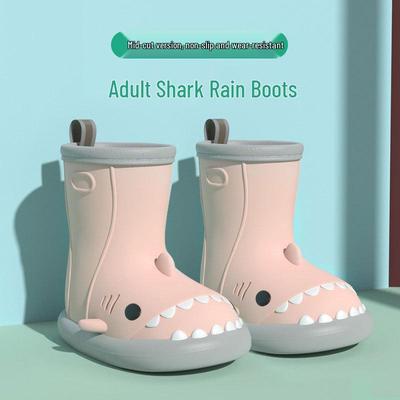 Женские летние непромокаемые ботинки Shark с нескользящей подошвой - Легкие, Водонепроницаемые, Мягкая подошва, Короткие или средней высоты голенище с забавным мультяшным дизайном