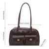 Trendy and versatile Boston bag, minimalist retro underarm commuter bag, perfect for everyday street style outfits.