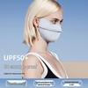 Women's UPF50+ 3D Gradient Blush Sunscreen Mask - Breathable, Soft Bone Support, Anti-Smudge Makeup with Ice Silk Fabric