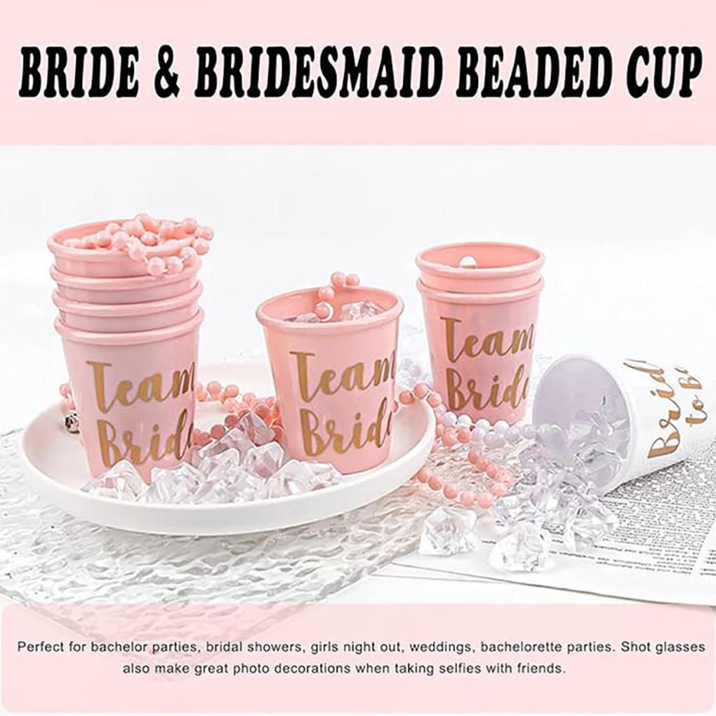 12 шт. АБС Золотая фольга Ожерелья рюмок для девичника Украшения для вечеринки холостяка Сувениры для вечеринки холостяка