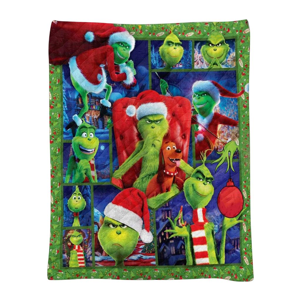 Фланелевое одеяло с принтом толстое и теплое для Рождества, подходит для пожилых людей и детей, чтобы согреться зимой.