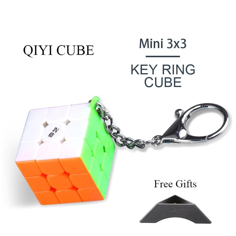 Hellocube 2020 Qiyi Keychain 3x3 Cube 3x3x3 Mini Keyring Puzzle Toys Educational For Children