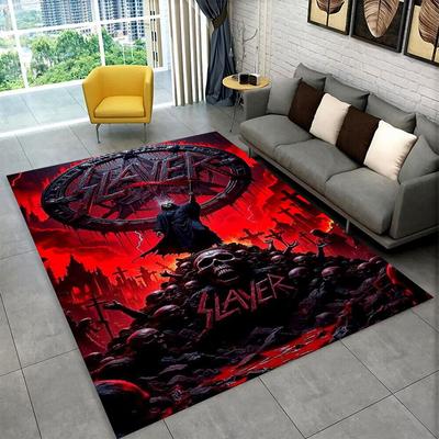 Ретро Slayer Хэви-метал Рок-группа Знак Ковер Коврик для Спальни Гостиной Дивана Прихожей Домашний Декор, Детская Игровая Зона Коврик Нескользящий
