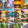 5D DIY Diamond Painting Landscape Cross Stitch Kit Full Diamond Embroidery Sunset Sea Mosaic Art Picture Rhinestone Decoration