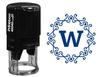 Printtoo Self Inking Office Стационарный восьмиугольник Celtic Swirl Frame Alphabet W Monogram Initial Rubber