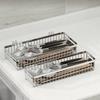 Stainless Steel Hanging Cutlery Holder Silver with Hook Cutlery Drainer Rack Space Saving Rust Proof