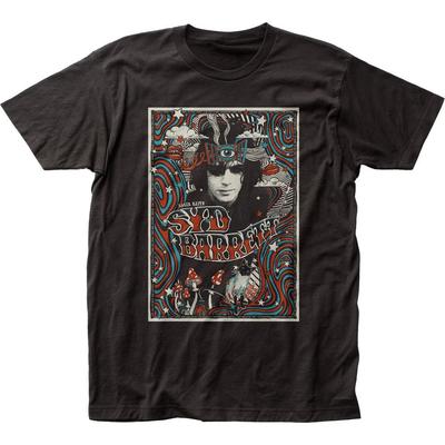 Мужская футболка приталенного кроя с плакатом Syd Barrett Melty, черная