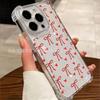 Чехол для телефона с защитой от падения по углам, с бантом, для iPhone 17promax/16/15/14/13/12/11, прозрачный, мягкий