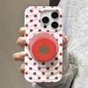 Чехол-держатель на магните 2-в-1 "Милый красный помидор" для iPhone 16 15 14 13 Pro Max, в горошек, для MagSafe, противоударная задняя крышка