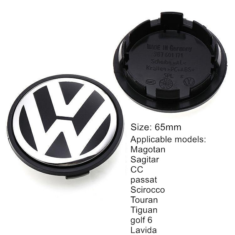 4PCS 56mm 65mm Car Wheel Center Hub Caps Cover for VW Volkswagen Golf Polo Passat Touran Jetta Interior Mouldings EKJA-K564 QK1