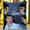 Martial Arts Trio Print Flannel Blanket, Soft Warm Lightweight Throw Blanket for living Room,Sofa Bed Camping office