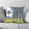 Sunlight Effect Under Poplars Claude Monet Square Pillowcase Polyester Linen Velvet Pattern Zip Decor Room Cushion Cover