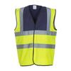 Yoko Унисекс Взрослый Флуоресцентный Жилет Hi-Vis с 2 Полосами + Браслеты