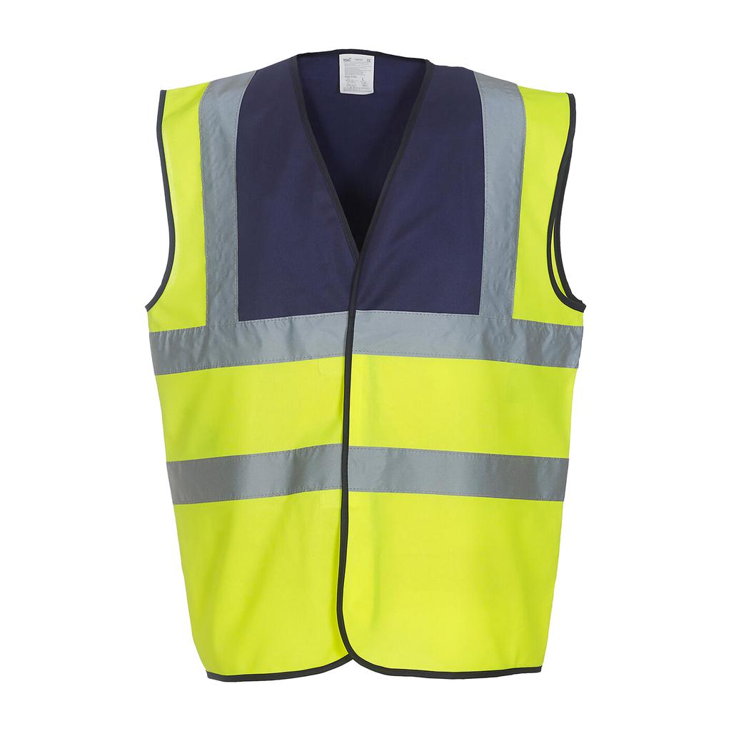 Yoko Унисекс Взрослый Флуоресцентный Жилет Hi-Vis с 2 Полосами + Браслеты