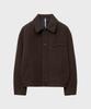 Noirer Alpaca Boucle Oversized Blouson (Brown)