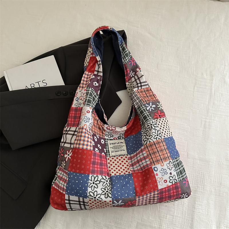 Летняя популярная холщовая сумка с цветочным принтом, легкая, универсальная, большой вместимости, на плечо, сумка-мессенджер, модная сумка-тоут, женская