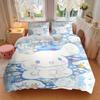 3pcs Cute Cinnamoroll Idea Design Printed Bedding Set, Soft and Comfortable Quilt Cover for Bedroom, Guest Room (1 Duvet Cover + 2 Pillowcas