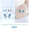 Ruikalong Waterproof Long-Lasting Glitter Butterfly Tattoo Sticker for Children's Makeup