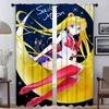 Blackout Curtain for Room 2 Panel Sailormoon Shades Halloween Decoration Anti-mosquito Curtains Tulle for Bedroom Partition Home