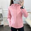 Spring Warm Windproof Waterproof Women Fleece Coat And Jacket With Hooded Slim Blue Clothes