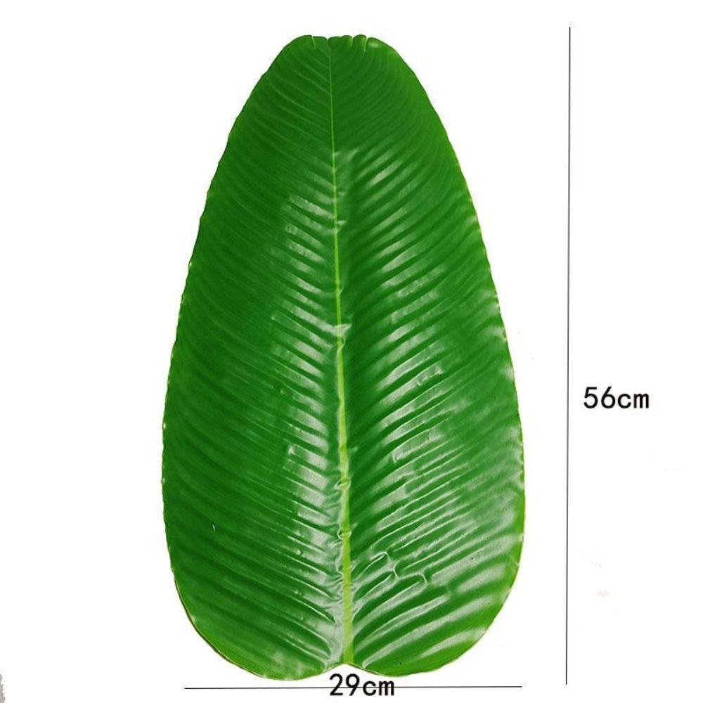 Tropical Artificial Banana Leaf Place Mats Large Drink Cup Coasters Fruits Plate Table Decoration