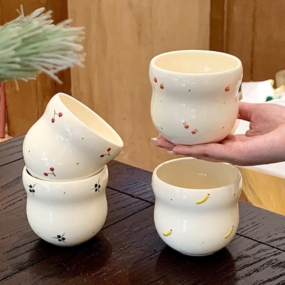 Hand-painted Ceramic Mug Embossed Fruit Water Cup Exquisite Coffee Cup Gift Giving