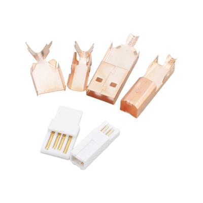 1 Набор Rose Gold USB A и B Jack-Коннекторы, Поддерживающие USB2.0 480 Мбит/с Передачи для Высококачественных Звуковых Приложений