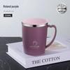 Изолированная кофейная кружка из нержавеющей стали 304 с крышкой - Двухслойная, портативная, цветная чашка для офиса или использования на открытом воздухе.