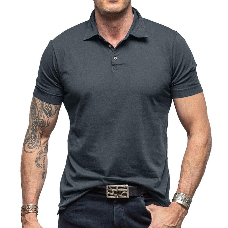 Men's Short Sleeve Polo Shirts Casual Slim Fit 3-Button Polos Tee Tops Collared T-Shirt for Men Summer Lightweight Athletic Business Work Golf Shirts