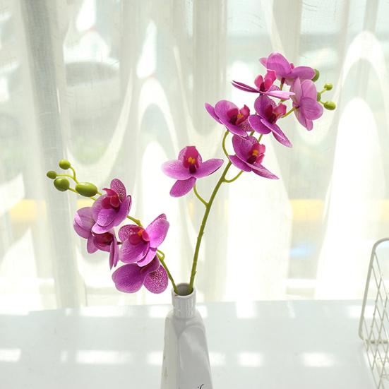 Artificial Orchid Plastic Bedside Living Room 3D Print Desktop Ornaments Simulation Plant for Office