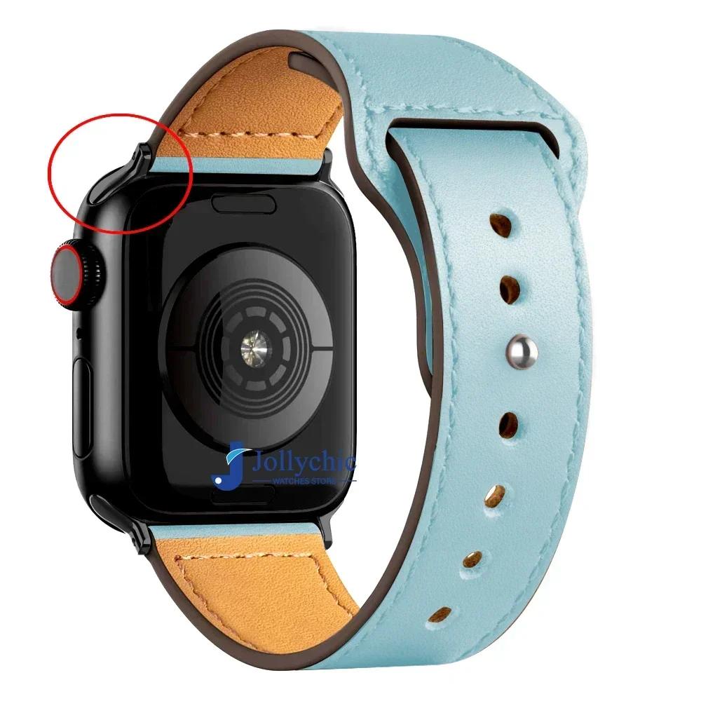 Ремешок из кожи для часов Apple Watch Band 44 мм 45 мм 41 мм 40 мм 42 мм 38 мм 49 мм 45 мм браслет Correa IWatch Series 8 Ultra 3 6 SE 7 ремешок