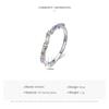 MODIAN 925 Sterling Silver Multicolor CZ Charm Simple Finger Ring For Women Fashion Silver Fine Jewelry